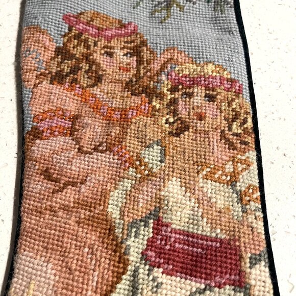 Vintage Angel Tapestry Christmas Stocking - Picture 2 of 4